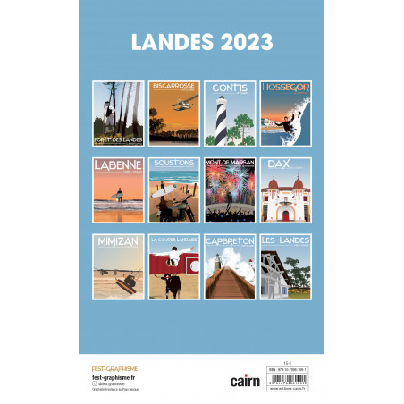 4e du calendrier Landes 2023 par Thomas Fernandez aux éditions Cairn